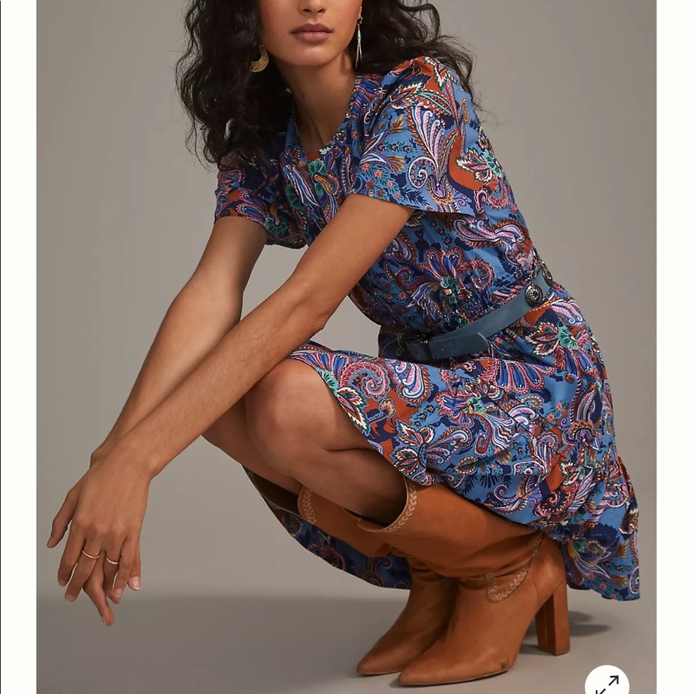Maeve Somerset Mini Dress in Medium (sold out thru Anthro!) w/ pockets!